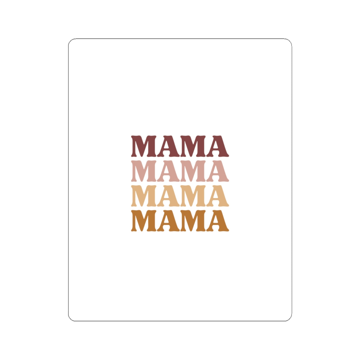 Mama Retro Stack Kiss-Cut Sticker — Motherhood Laptop & Water Bottle Decal