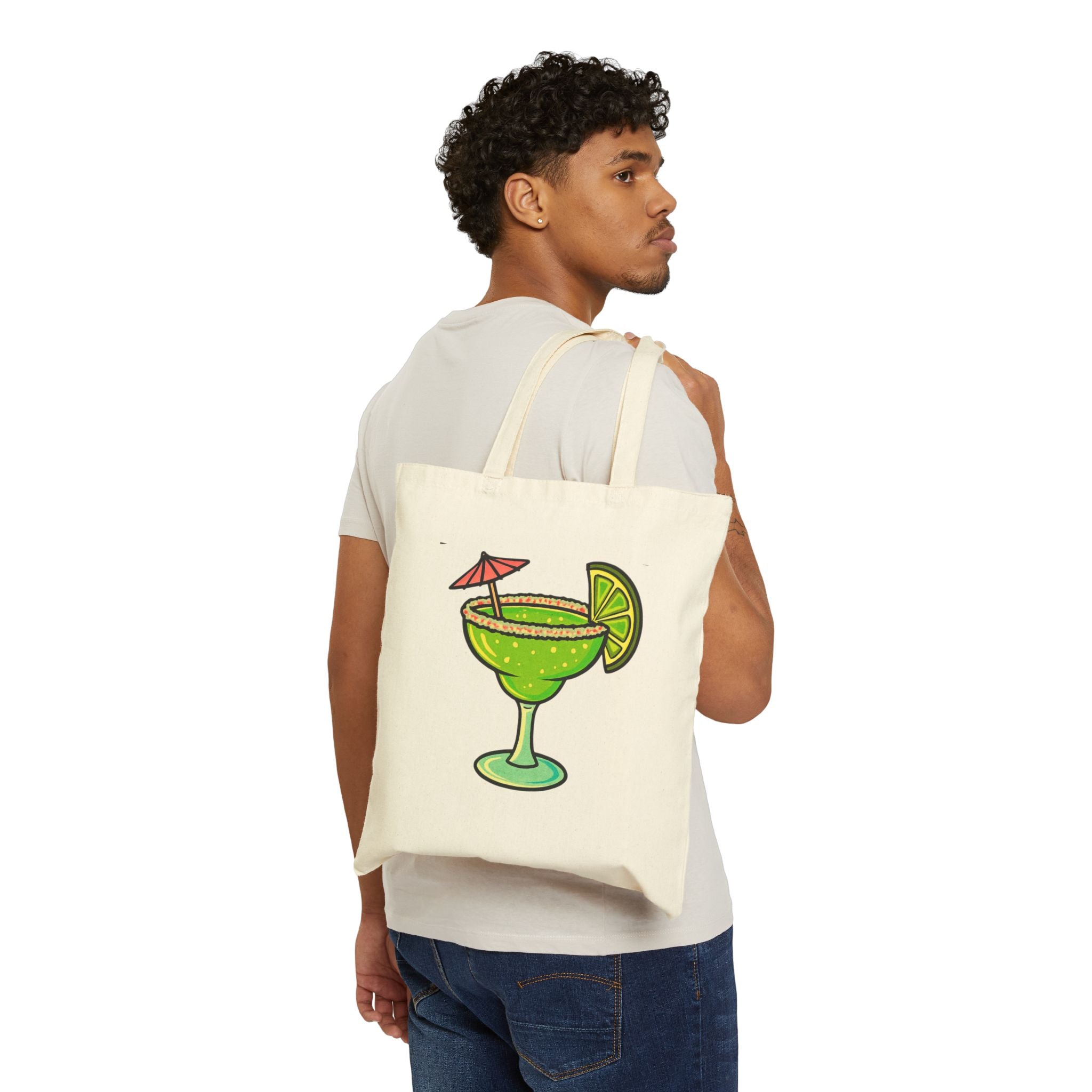 Tote Bag — 'When Life Gives You Limes Add Salt and Tequila' Lime Margarita Canvas Tote