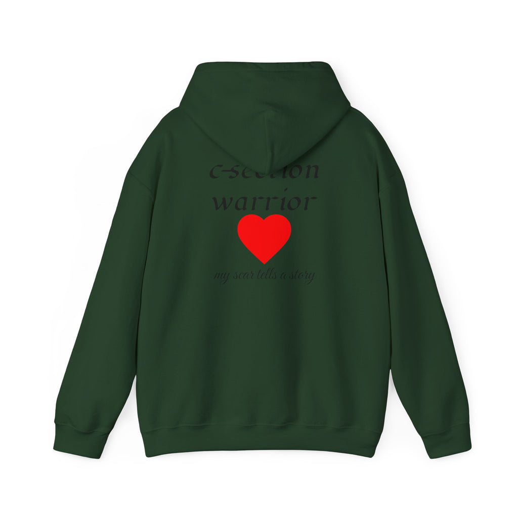 Mama Hoodie — C-section Warrior Heart Hoodie (My Scar Tells a Story)