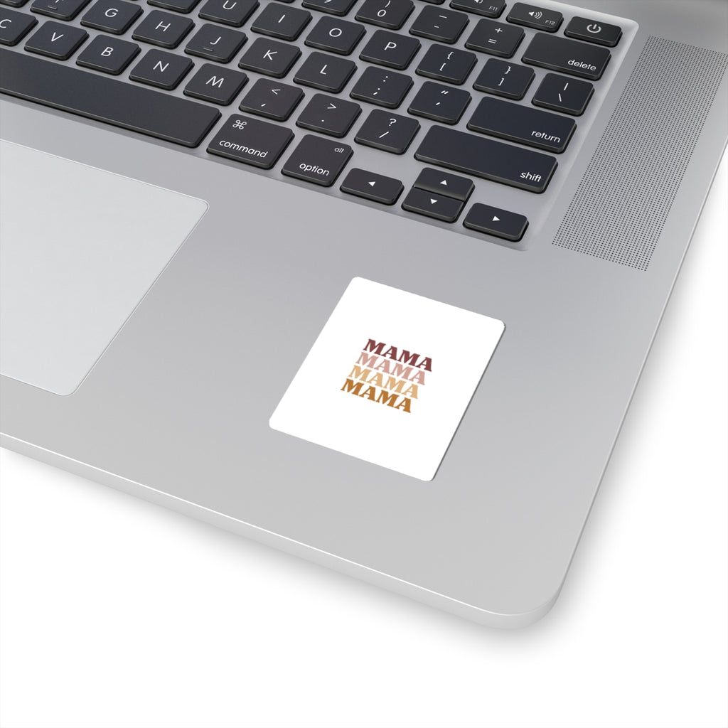 Mama Retro Stack Kiss-Cut Sticker — Motherhood Laptop & Water Bottle Decal