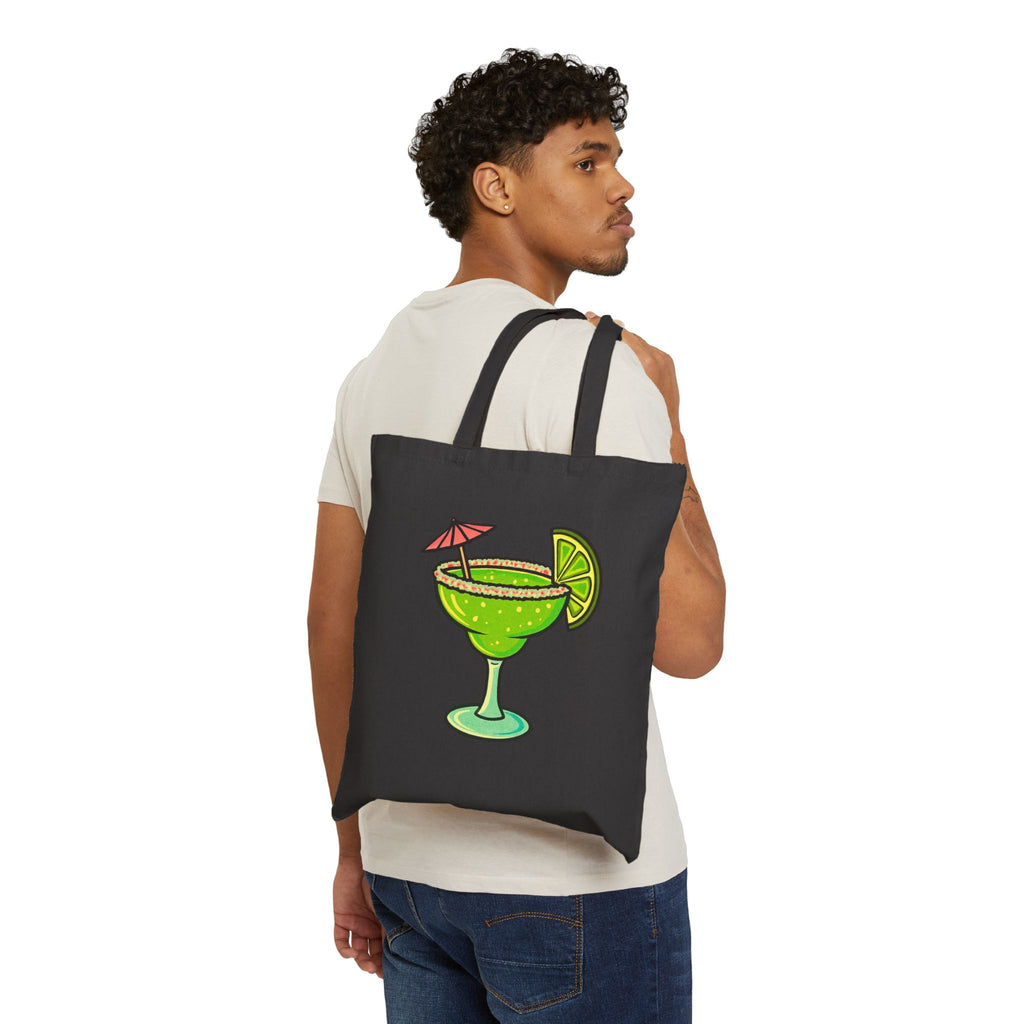 Tote Bag — 'When Life Gives You Limes Add Salt and Tequila' Lime Margarita Canvas Tote