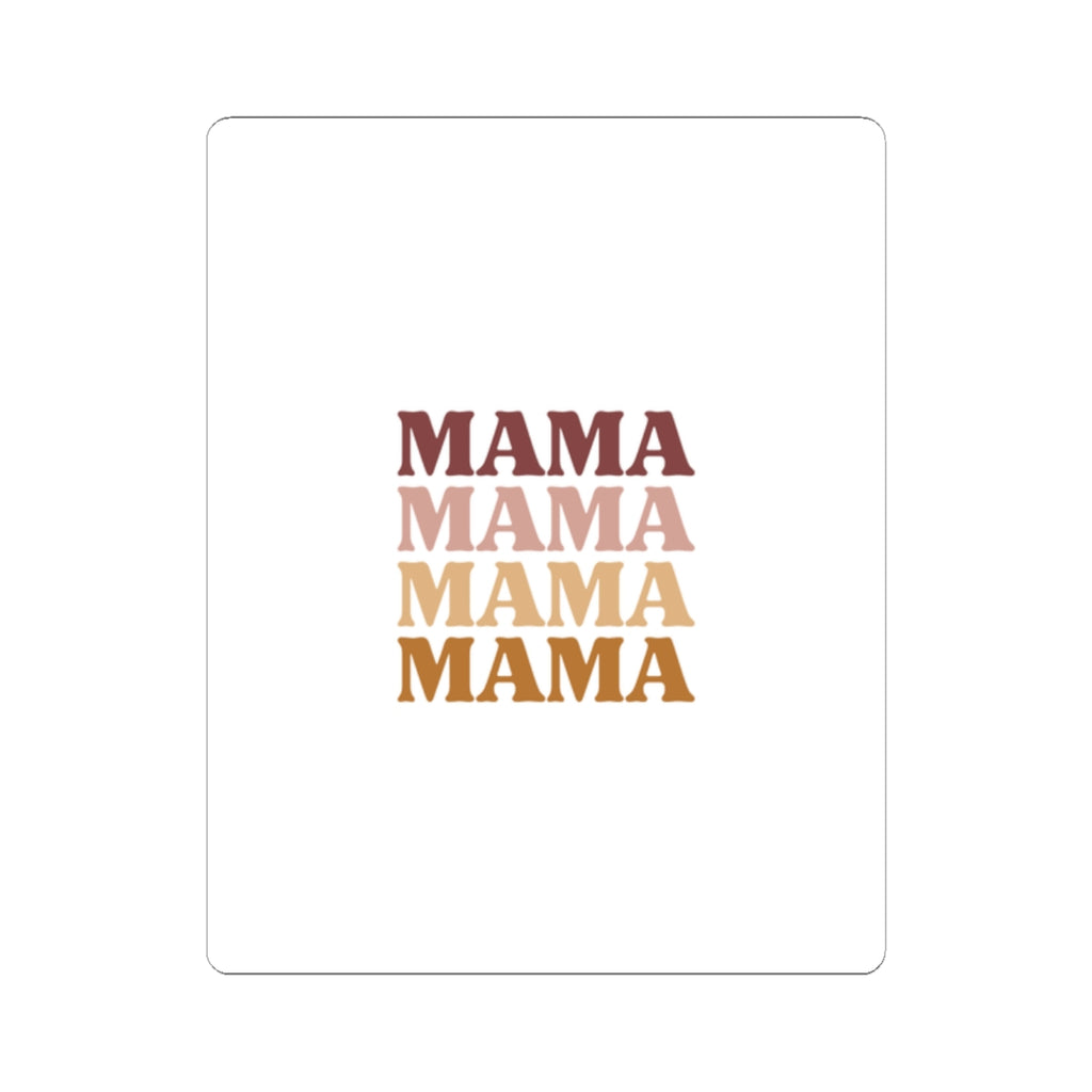 Mama Retro Stack Kiss-Cut Sticker — Motherhood Laptop & Water Bottle Decal
