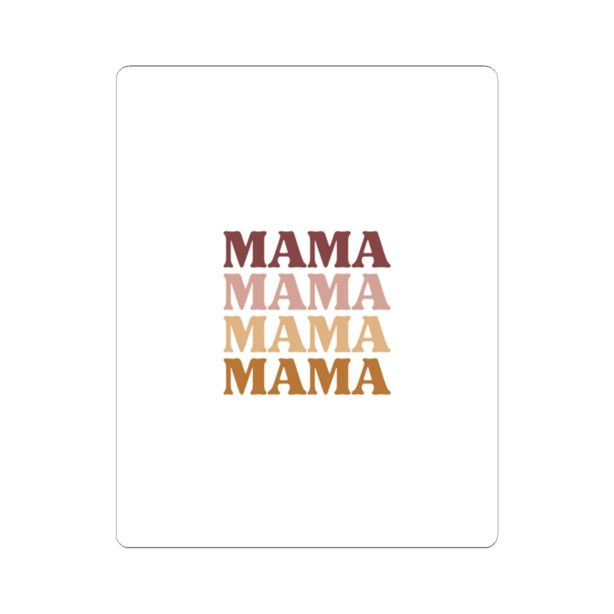 Mama Retro Stack Kiss-Cut Sticker — Motherhood Laptop & Water Bottle Decal