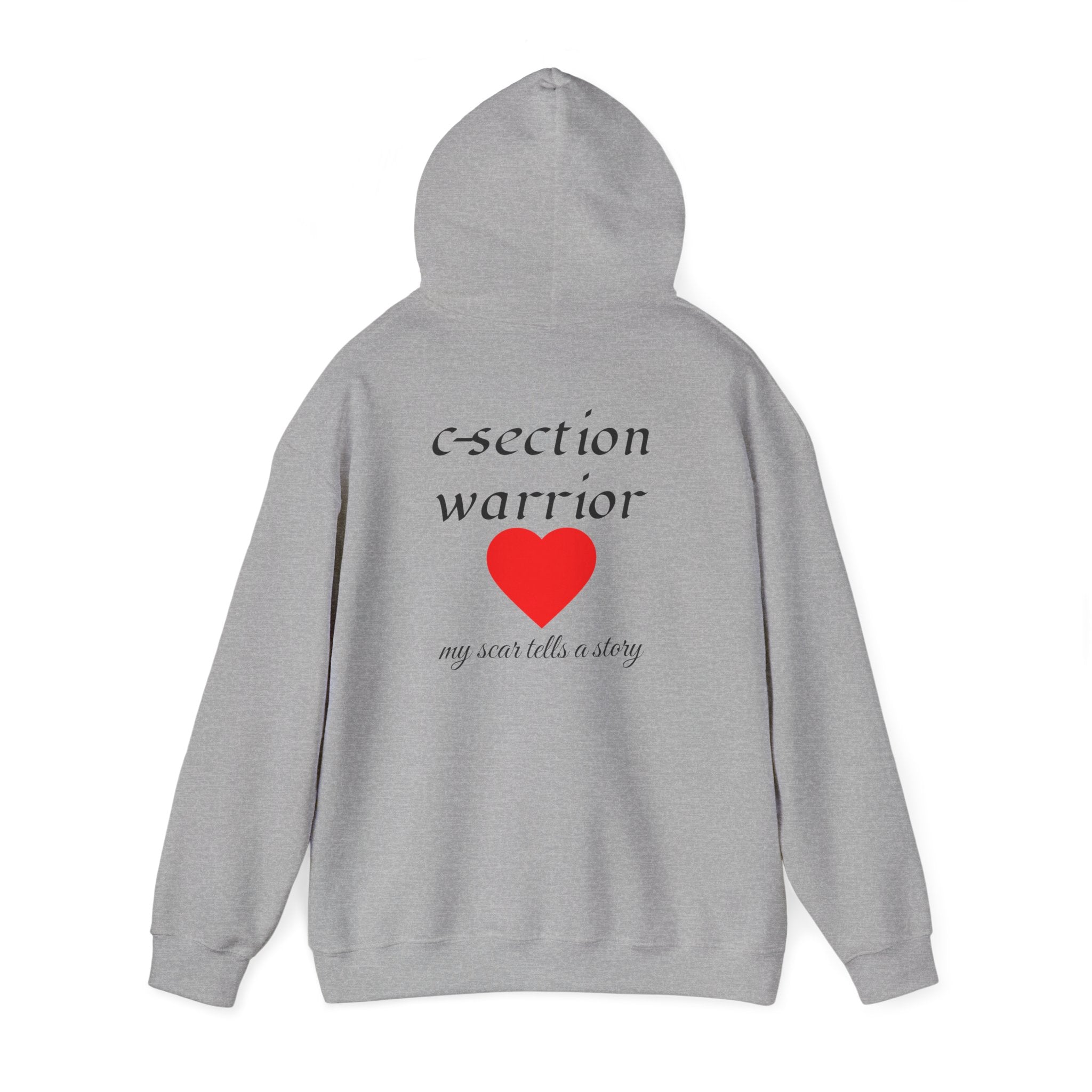 Mama Hoodie — C-section Warrior Heart Hoodie (My Scar Tells a Story)