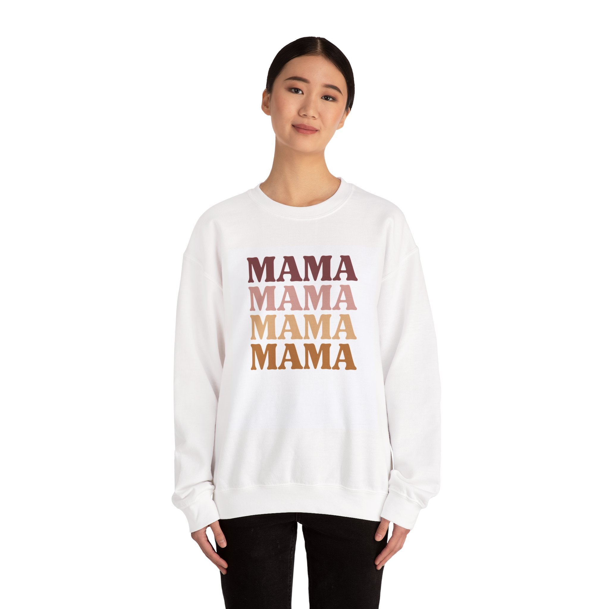 Mama Retro Stack Sweatshirt – Vintage Mom Crewneck, Mother's Day Gift