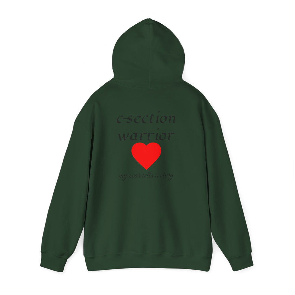 Mama Hoodie — C-section Warrior Heart Hoodie (My Scar Tells a Story)