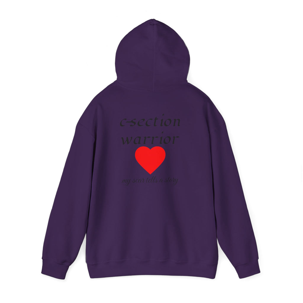 Mama Hoodie — C-section Warrior Heart Hoodie (My Scar Tells a Story)