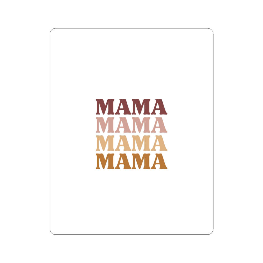 Mama Retro Stack Kiss-Cut Sticker — Motherhood Laptop & Water Bottle Decal