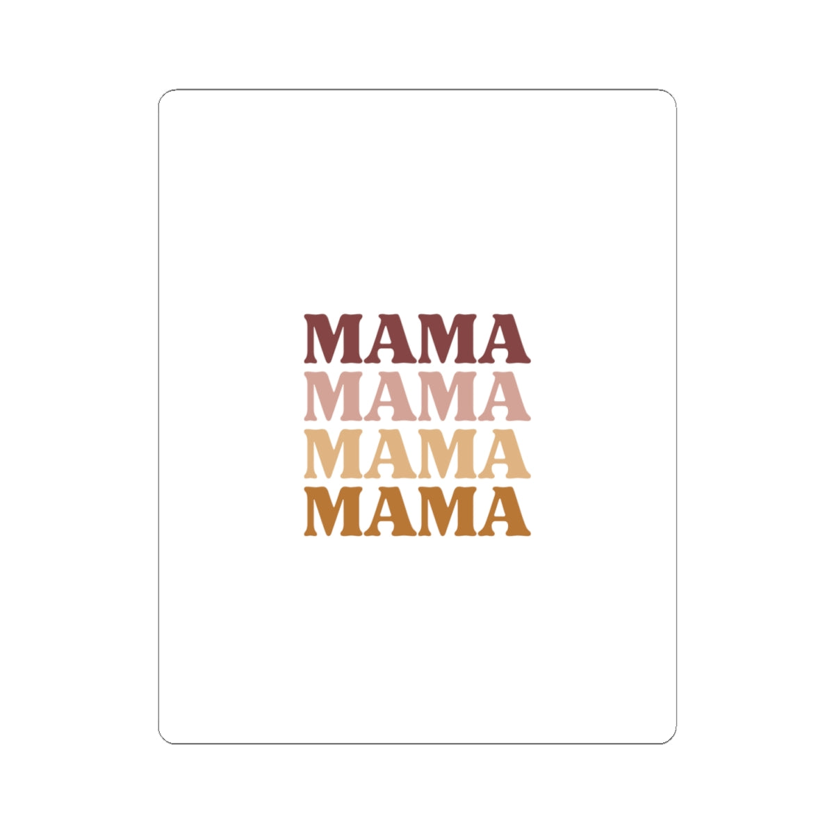 Mama Retro Stack Kiss-Cut Sticker — Motherhood Laptop & Water Bottle Decal