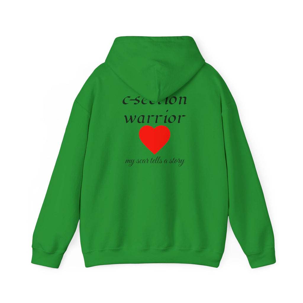 Mama Hoodie — C-section Warrior Heart Hoodie (My Scar Tells a Story)