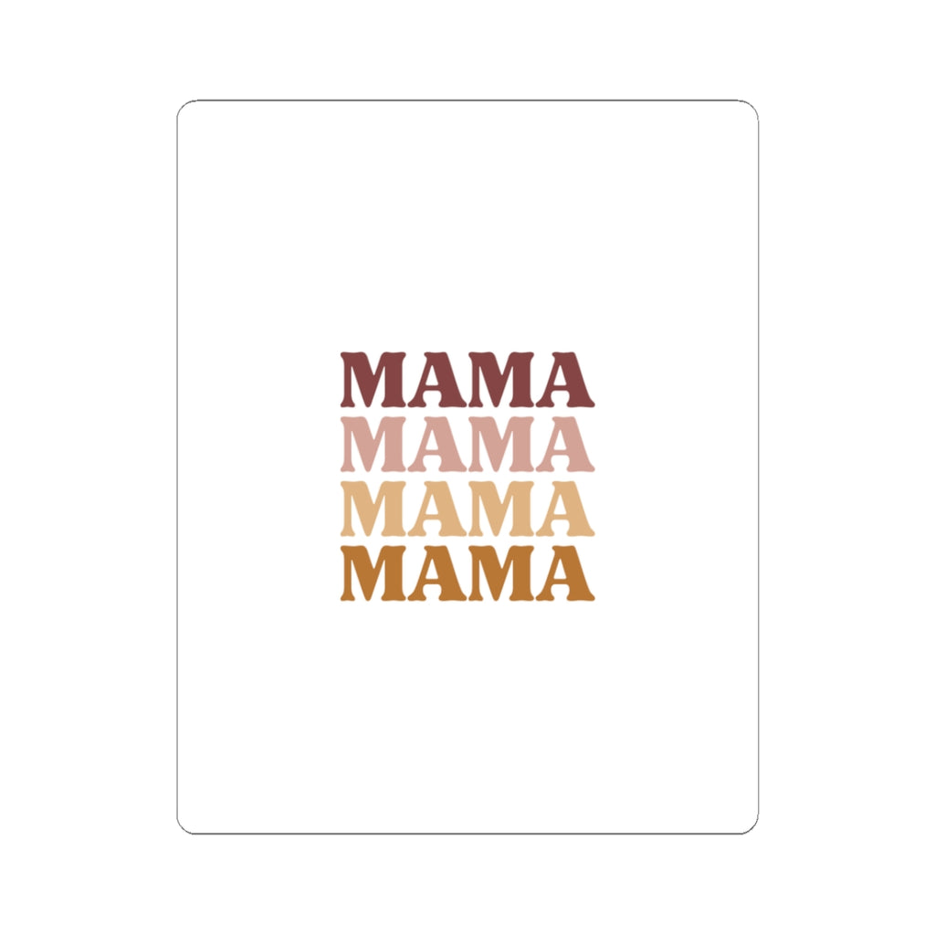 Mama Retro Stack Kiss-Cut Sticker — Motherhood Laptop & Water Bottle Decal