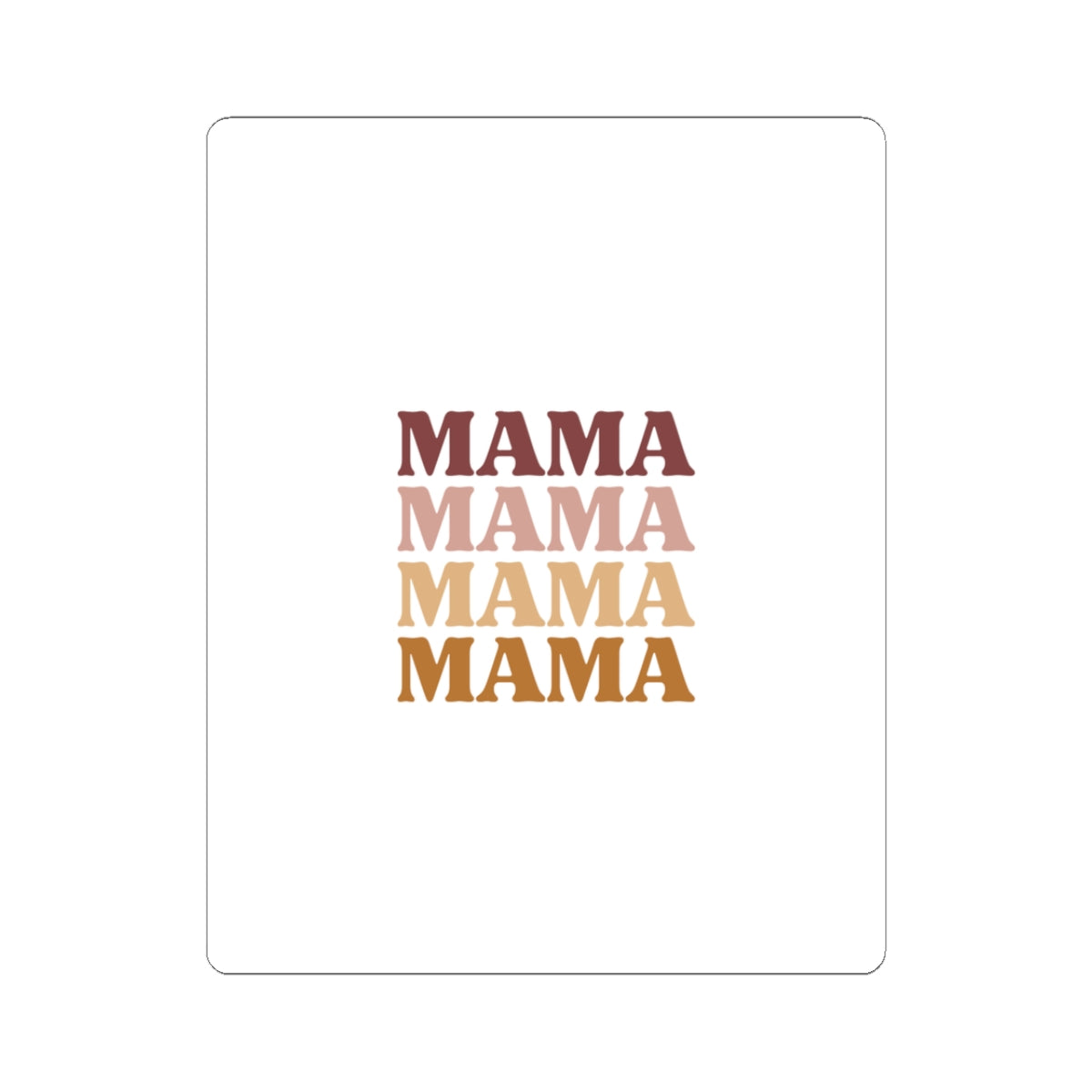 Mama Retro Stack Kiss-Cut Sticker — Motherhood Laptop & Water Bottle Decal
