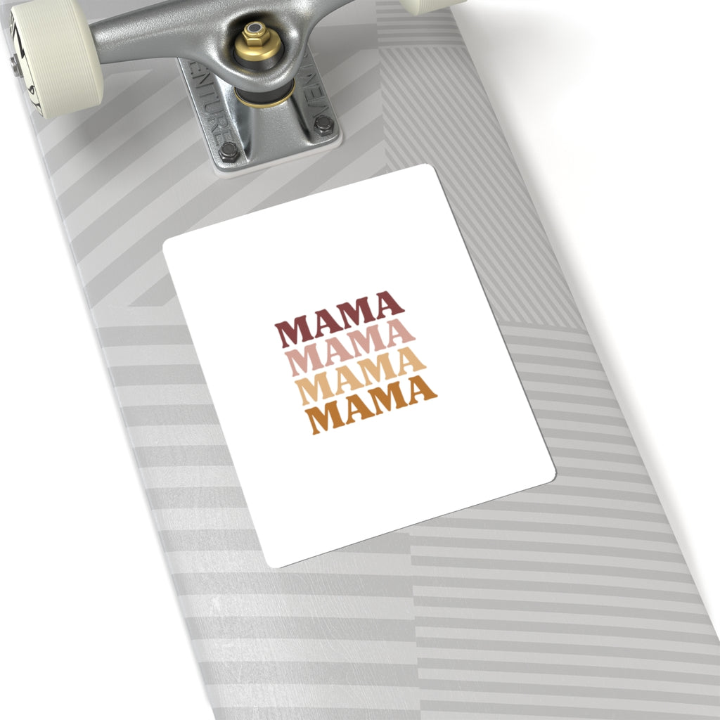 Mama Retro Stack Kiss-Cut Sticker — Motherhood Laptop & Water Bottle Decal