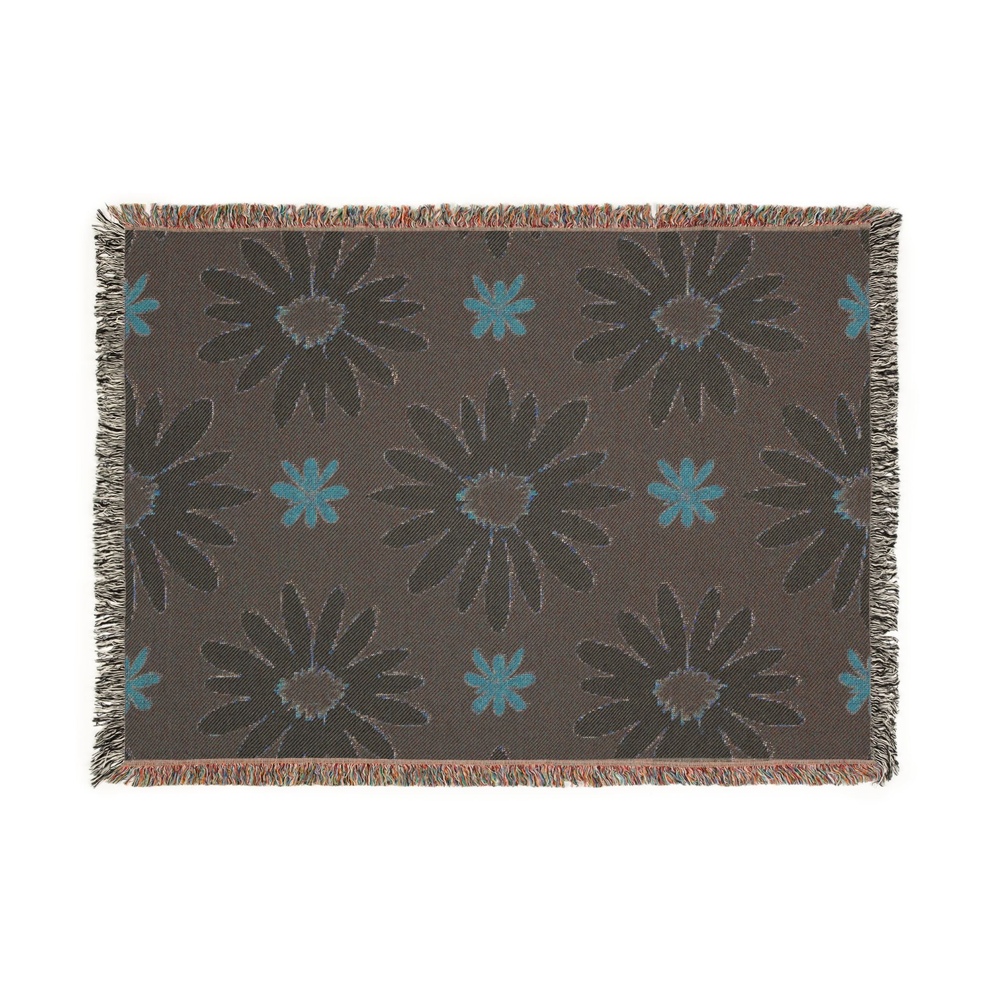 Sunflower Woven Blanket — Retro Floral Throw for Cozy Living & Gifts